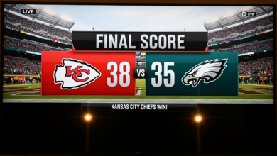 what's the score of the kansas city game